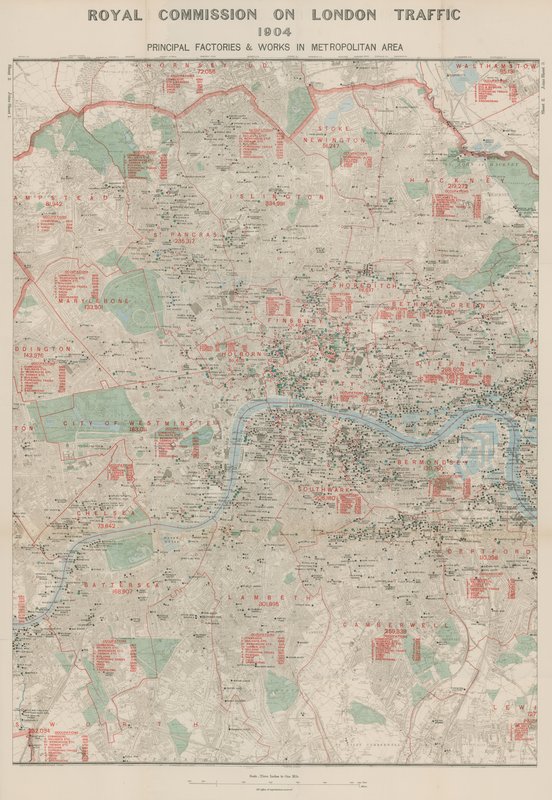 伦敦皇家委员会交通局，1904年;主要工厂和大都会区的工程 作者 英语学校