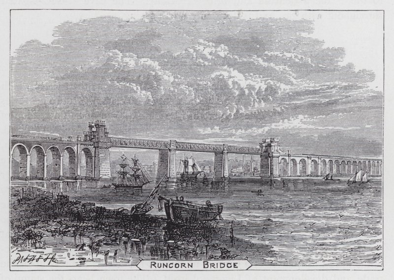 Runcorn Bridge (engraving) 作者 英语学校