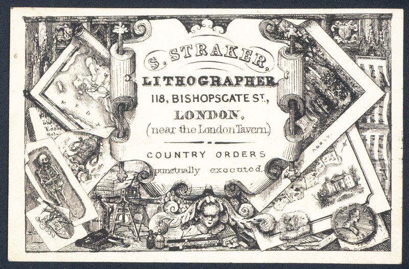 S Straker，平版画家，贸易卡 作者 英语学校