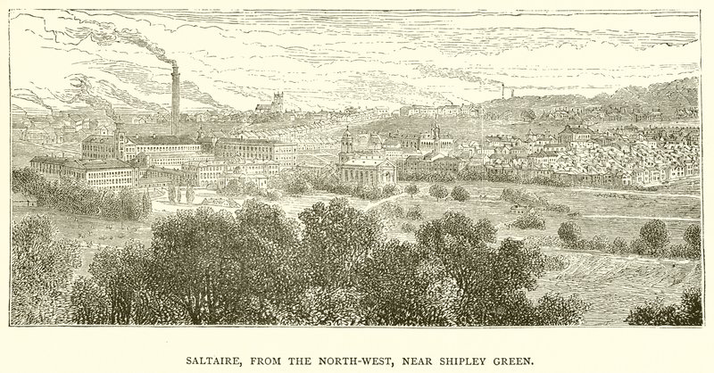 Saltaire，来自西北部，靠近Shipley Green 作者 英语学校