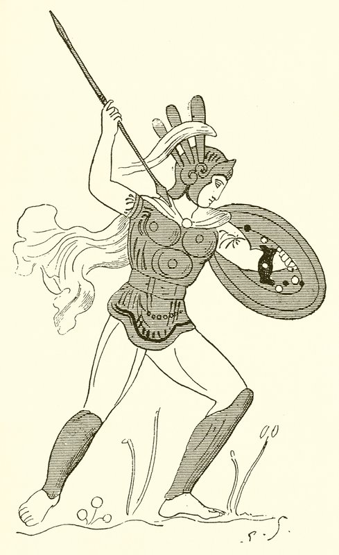 Samnite Warrior，在卢浮宫的彩绘花瓶之后 作者 英语学校