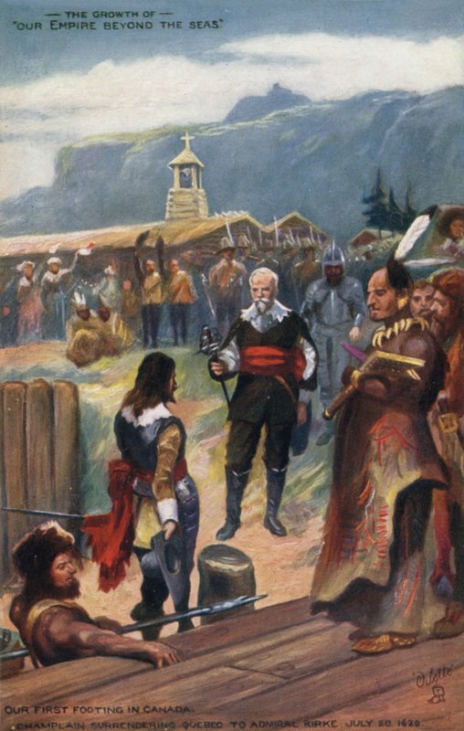 塞缪尔·德·尚普兰于1629年7月20日向魁北克海军上将克尔克投降 作者 英语学校