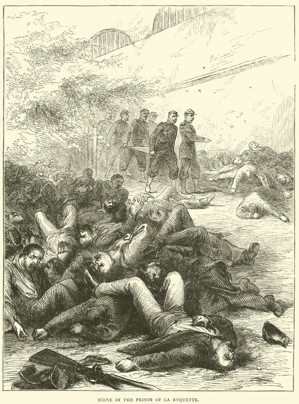 1871年La Roquette监狱的场景 作者 英语学校