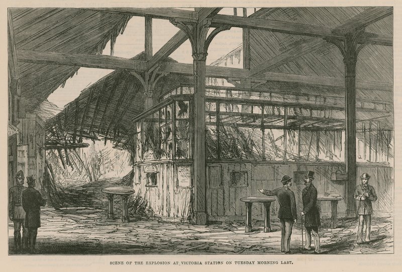 1884年周二早上在维多利亚火车站爆炸的场景 作者 英语学校