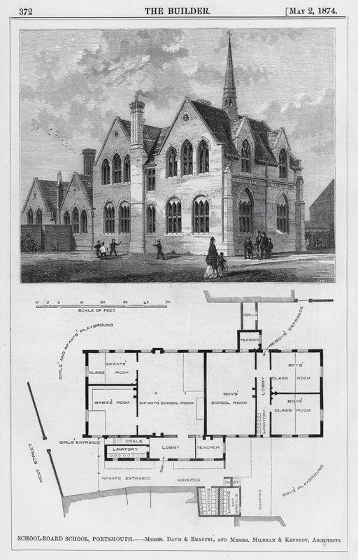 School-Board School, Portsmouth (engraving) 作者 英语学校