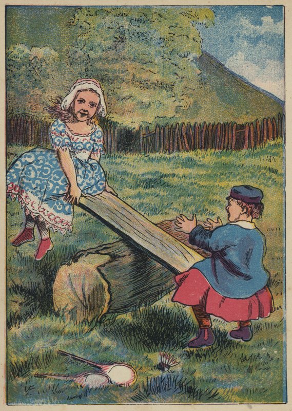 See-Saw, Margery Daw（彩色石版画） 作者 英语学校