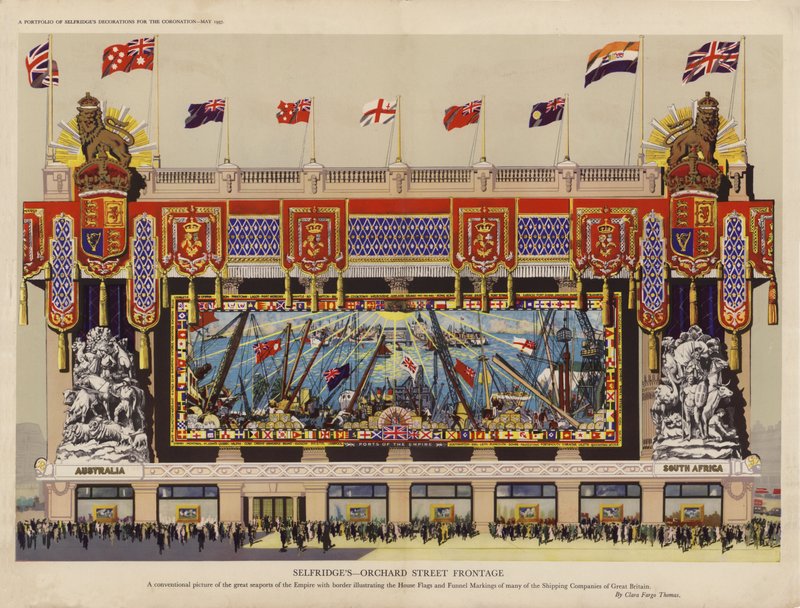 塞弗里奇的加冕装饰，1937年5月 作者 英语学校