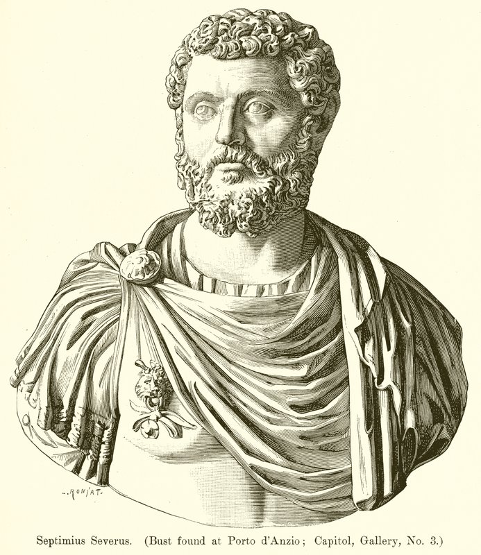 Septimius Severus。 （在Porto dAnzio发现胸围;国会大厦，画廊，3号） 作者 英语学校