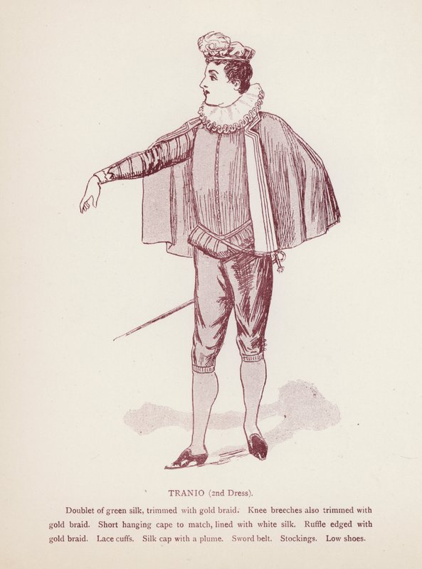 莎士比亚的驯悍记：Tranio，第二件连衣裙（石版画） 作者 英语学校