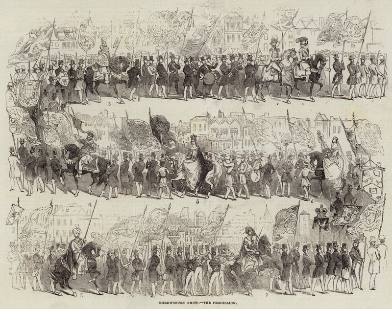 Shrewsbury Show, the Procession (engraving) 作者 英语学校