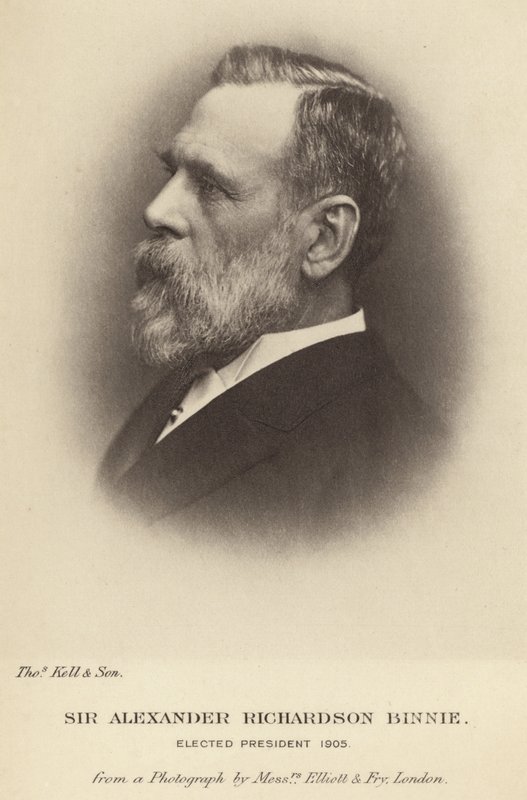 Alexander Richardson Binnie爵士于1905年当选土木工程师学会主席 作者 英语学校