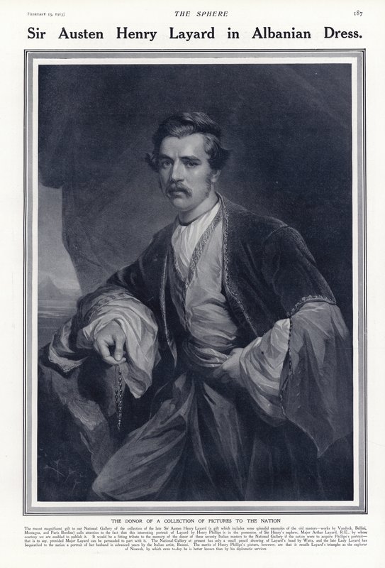 Austen Henry Layard爵士穿着阿尔巴尼亚服饰 作者 英语学校