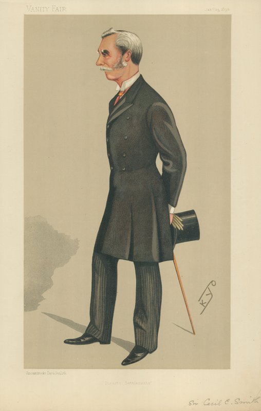 Sir Cecil Clementi Smith，Straits Settlements，1892年1月23日，名利场漫画 作者 英语学校
