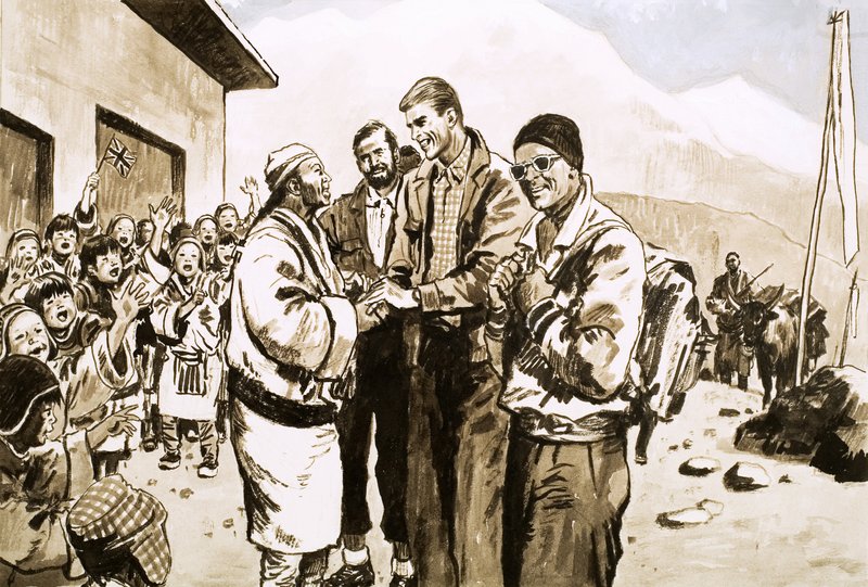 埃德蒙·希拉里爵士于1963年重访尼泊尔 作者 英语学校