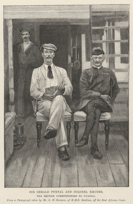 Gerald Portal 爵士和 Rhodes 上校，英国驻乌干达专员（版画） 作者 英语学校