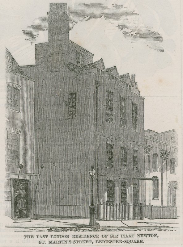 Sir Isaac Newtons House，St Martins Street，莱斯特广场伦敦 作者 英语学校