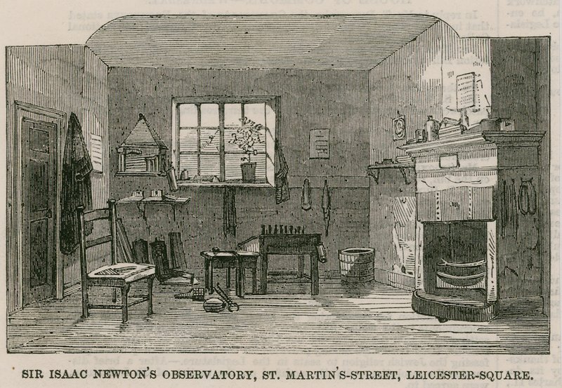 Sir Isaac Newtons天文台，圣马丁斯街，莱斯特广场伦敦 作者 英语学校