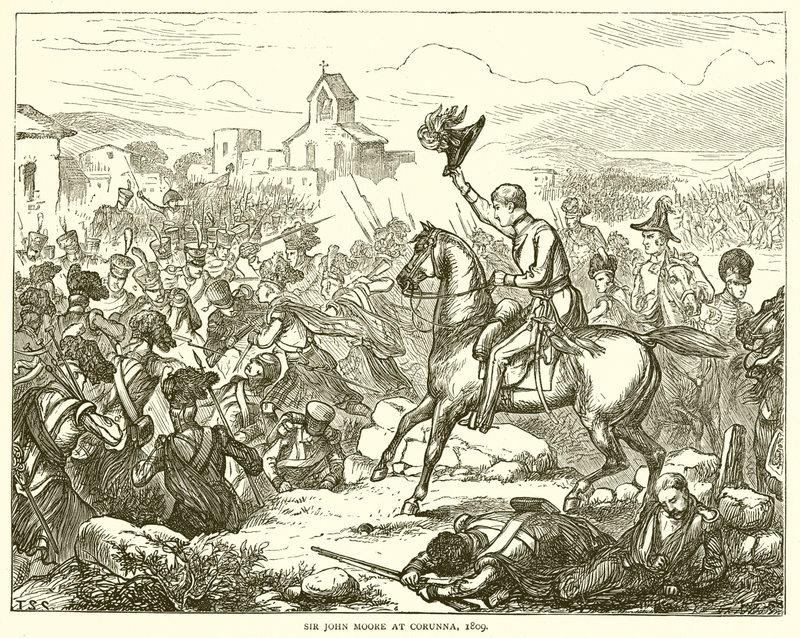 约翰摩尔爵士，1809年在科林纳 作者 英语学校