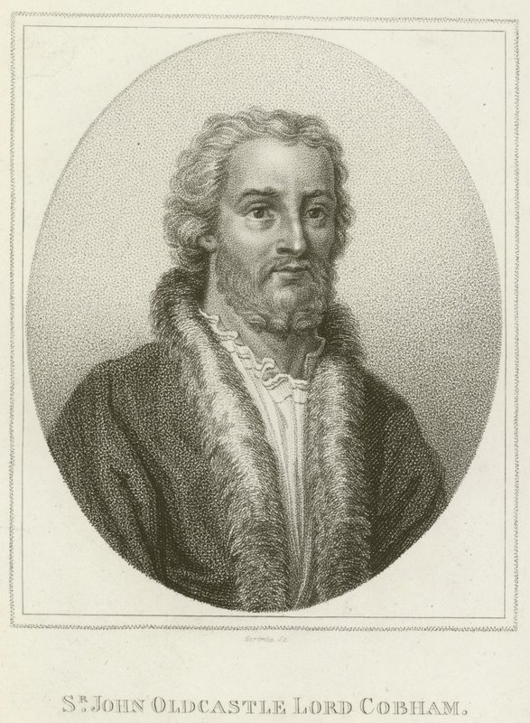 John Oldcastle爵士，Cobham勋爵（雕刻）。 作者 英语学校