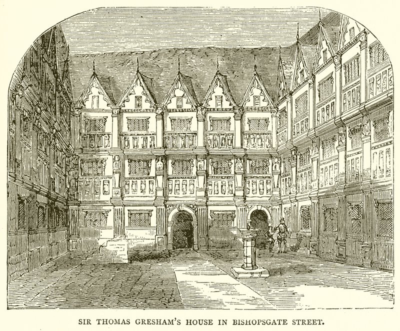 Bishopsgate街的Thomas Greshams爵士之家 作者 英语学校
