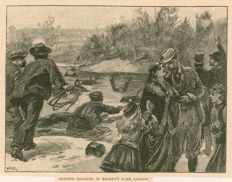 1867年在伦敦摄政公园滑冰灾难 作者 英语学校