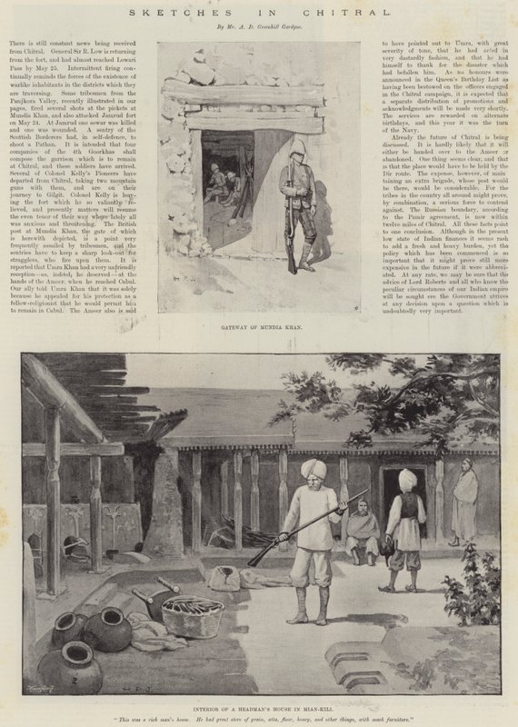 Chitral 中的草图（石版画） 作者 英语学校