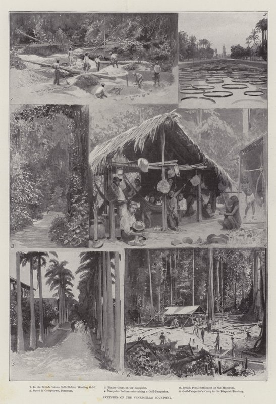 委内瑞拉边界草图（石版画） 作者 英语学校