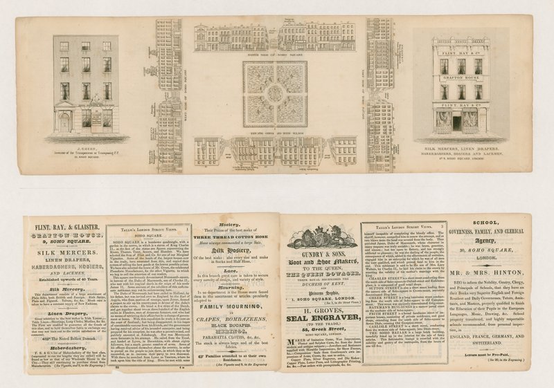 Soho Square，Talliss London Street Views，c 1838 作者 英语学校