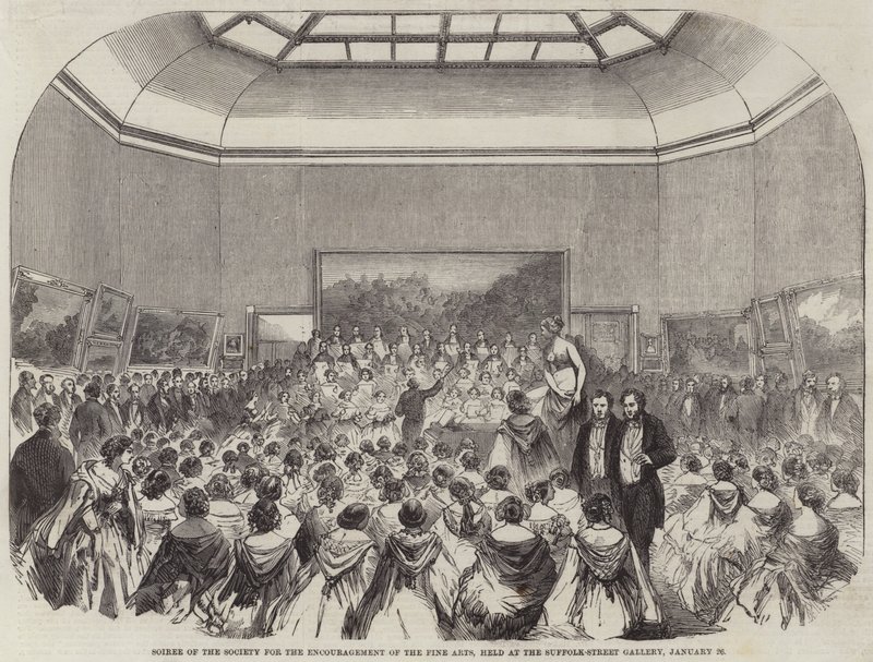 Soiree of the Society for the Encouragement of the Fine Arts, held at the Suffolk-Street Gallery, 26 January (engraving) 作者 英语学校