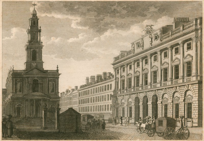 Somerset House和St Mary-le-Strand，The Strand，伦敦 作者 英语学校