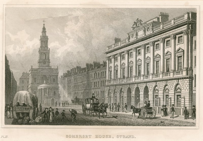 Somerset House和St Mary-le-Strand，The Strand，伦敦 作者 英语学校