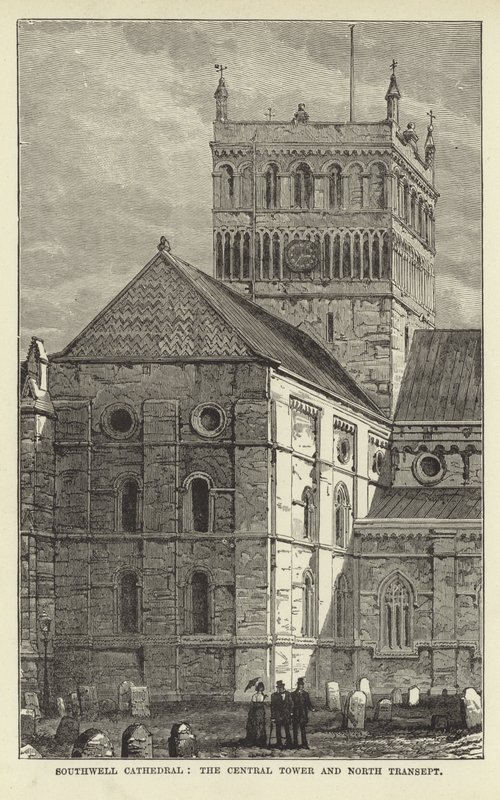 Southwell大教堂，中央塔和北Transept 作者 英语学校