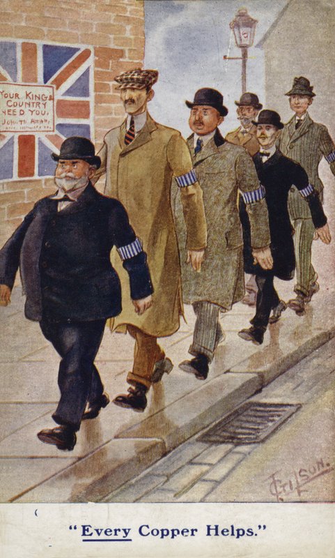 WW1宣传明信片中的特殊警员 作者 英语学校