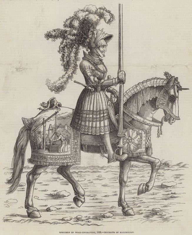 木雕的标本，1518年，马克西米利安的胜利 作者 英语学校