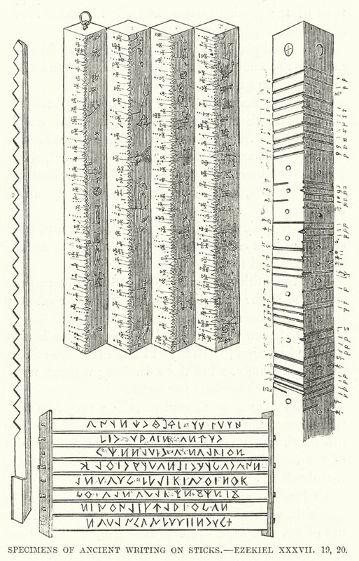 Specimens of Ancient Writing on Sticks, Ezekiel XXXVII 作者 英语学校