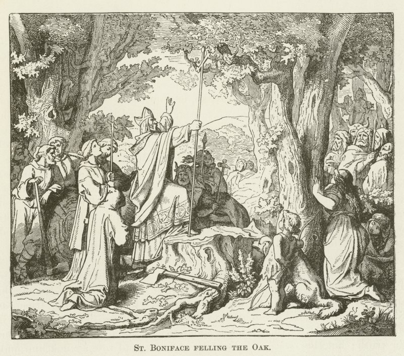 St Boniface砍伐了橡树 作者 英语学校