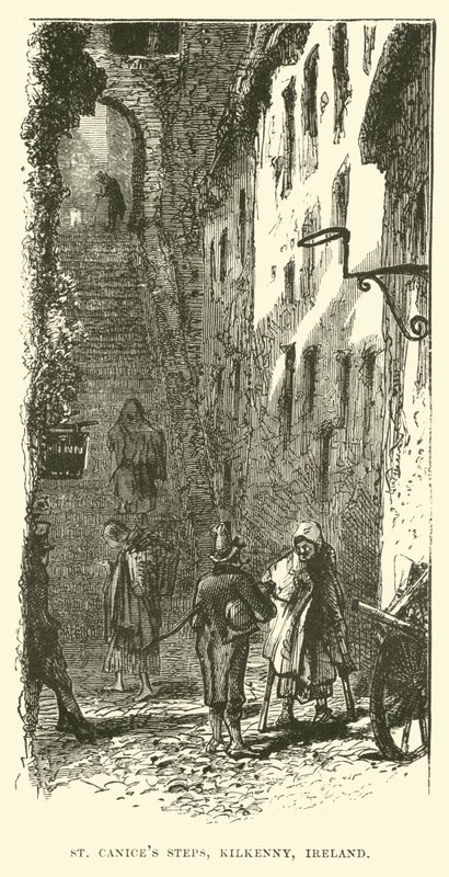 St Canices Steps，基尔肯尼，爱尔兰 作者 英语学校