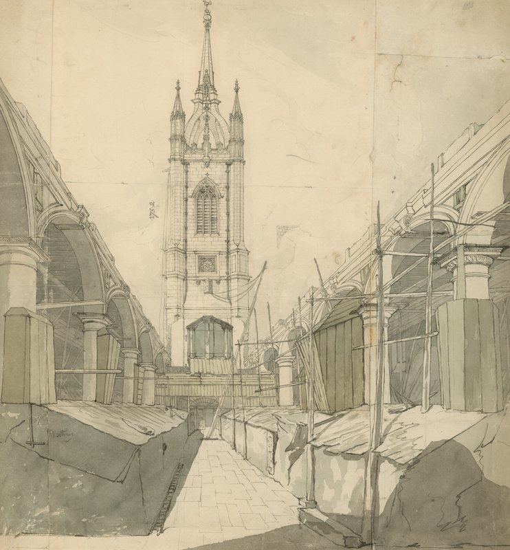 St Dunstan-in-East，伦敦（纸上写着） 作者 英语学校