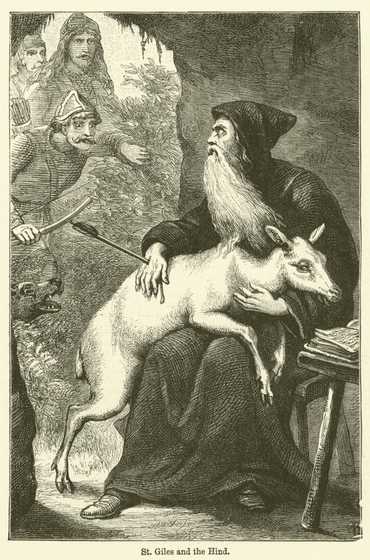 圣吉尔斯和后德（雕刻） 作者 英语学校