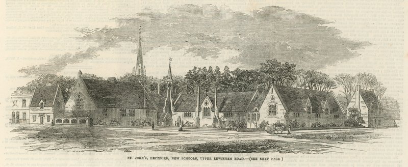 St Johns，Deptford，New Schools，Upper Lewisham Road 作者 英语学校