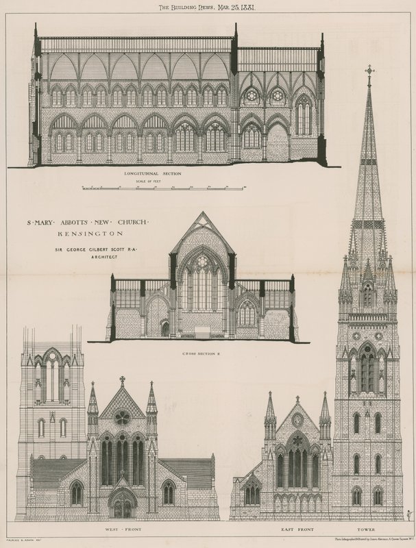 St Mary Abbotts新教堂，肯辛顿 作者 英语学校