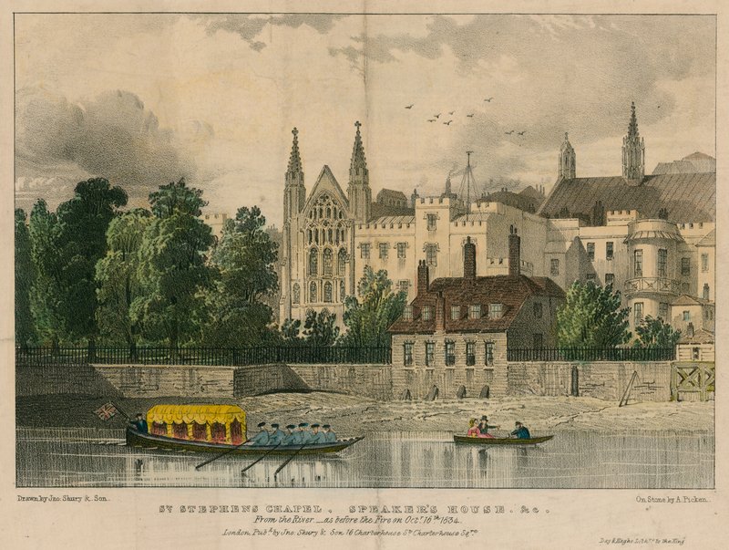 St Stephens Chapel，Speakers House等，伦敦威斯敏斯特，泰晤士河 作者 英语学校