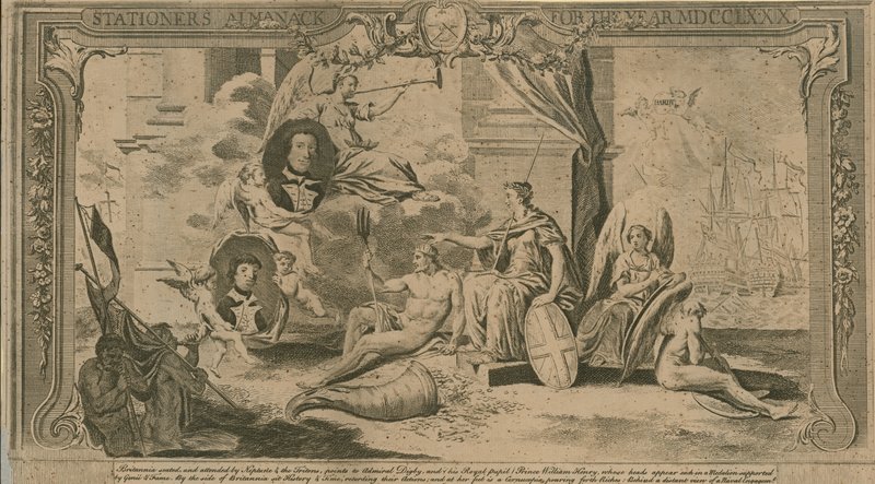 1780年的文具almanack 作者 英语学校