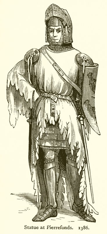 在Pierrefonds的雕像。 1386 作者 英语学校