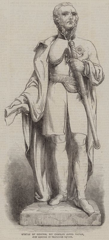 Statue of General Sir Charles James Napier, just erected in Trafalgar Square (engraving) 作者 英语学校
