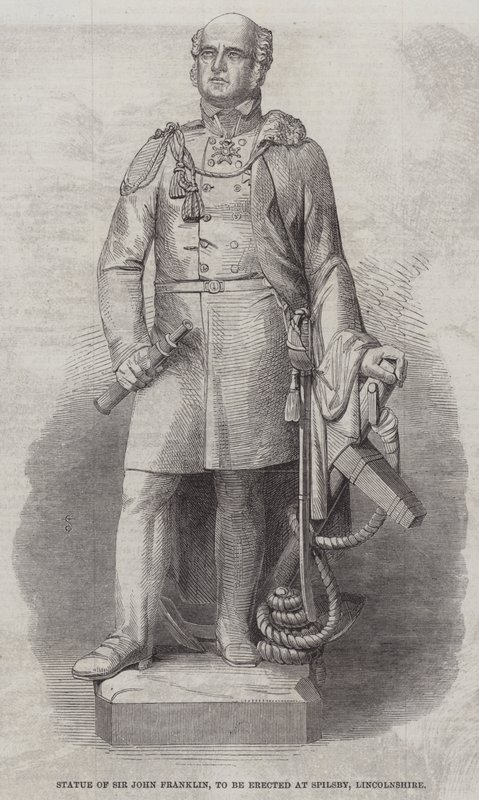 约翰富兰克林爵士雕像，将在林肯郡斯皮尔斯比竖立（雕刻） 作者 英语学校