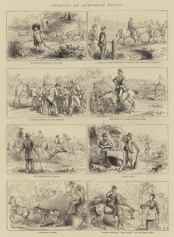 Studies at Suburban Races (engraving) 作者 英语学校