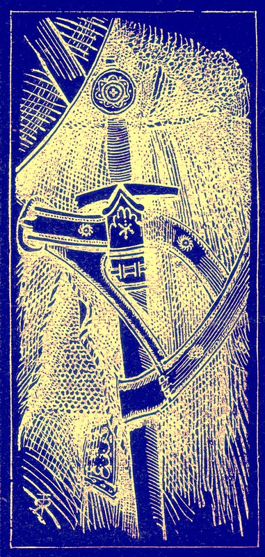 剑，插图来自世界图解史，出版于1880年（数字增强图像） 作者 英语学校
