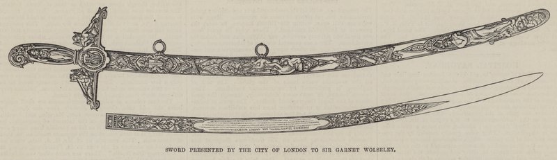 伦敦市赠送给 Garnet Wolseley 爵士的剑（雕刻） 作者 英语学校