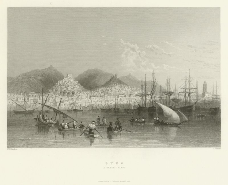 锡拉，希腊岛屿，1837年 作者 英语学校